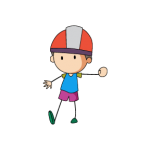 il disegno di un bambino con il casco